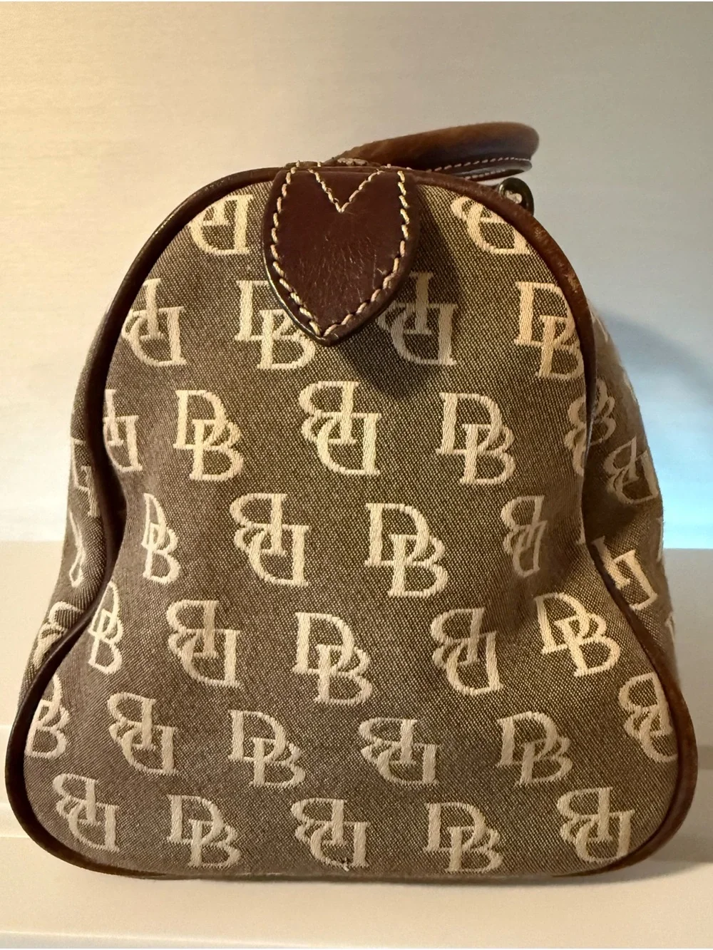 Dooney & Bourke Brown Monogram Satchel
